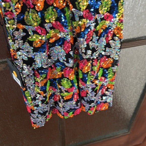 Mac Duggal Embellished Floral Minidress size 4 - Picture 12 of 14